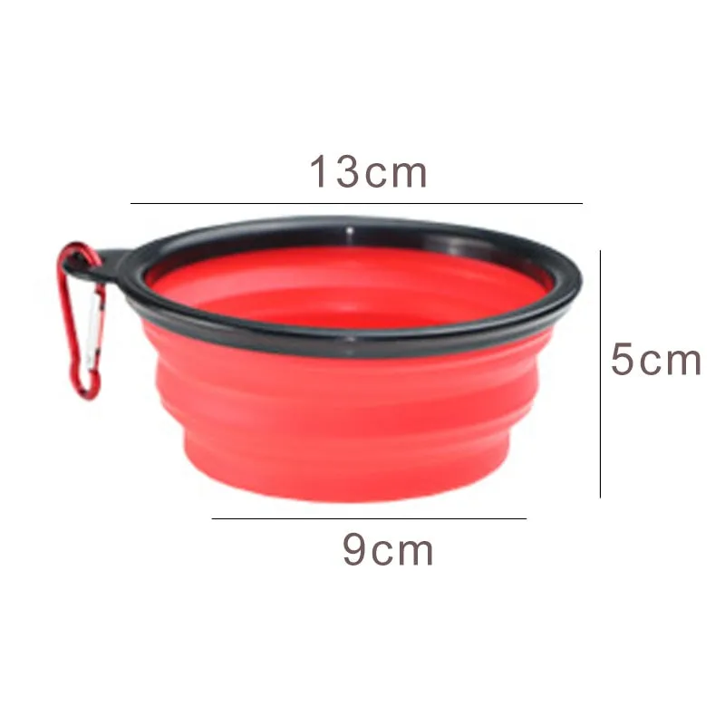 350Ml Folding Silicone Dog Bowl Portable Travel Pet Food Container Collapsible Cat Dog Water Bowl Puppy Feeder Dog Accessories