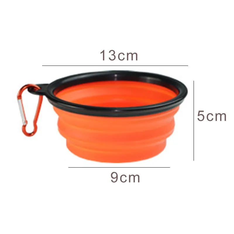 350Ml Folding Silicone Dog Bowl Portable Travel Pet Food Container Collapsible Cat Dog Water Bowl Puppy Feeder Dog Accessories