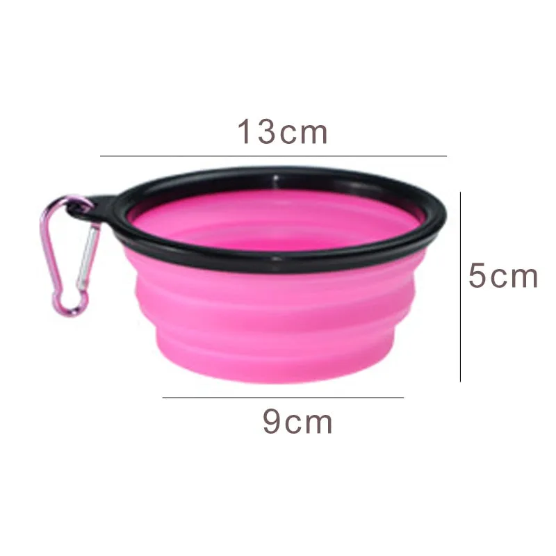 350Ml Folding Silicone Dog Bowl Portable Travel Pet Food Container Collapsible Cat Dog Water Bowl Puppy Feeder Dog Accessories