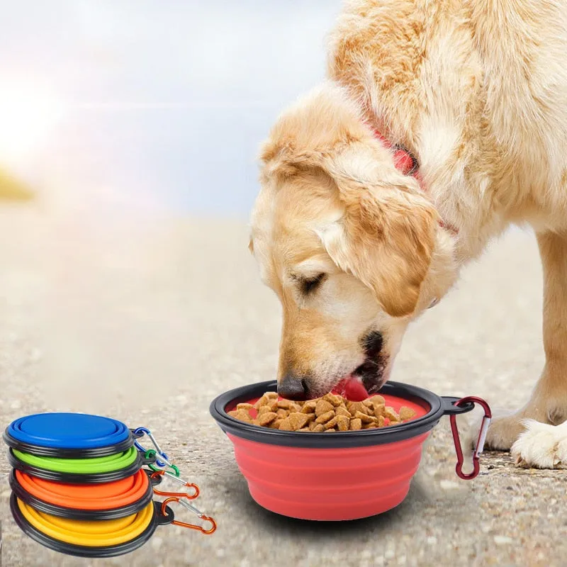 350Ml Folding Silicone Dog Bowl Portable Travel Pet Food Container Collapsible Cat Dog Water Bowl Puppy Feeder Dog Accessories