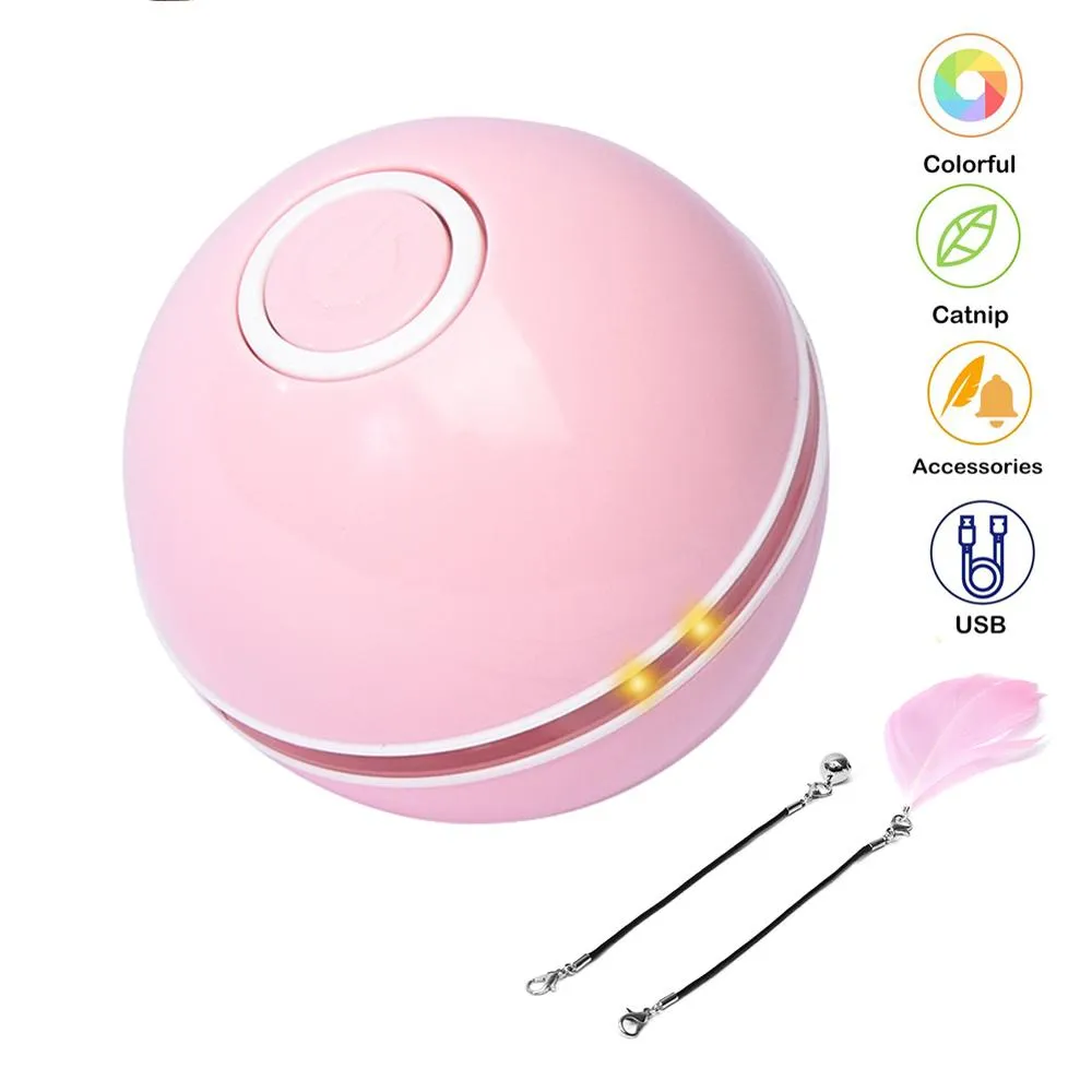Best Remote Control Cat Dog Bounce Ball Colorful LED Self Rotating Ball