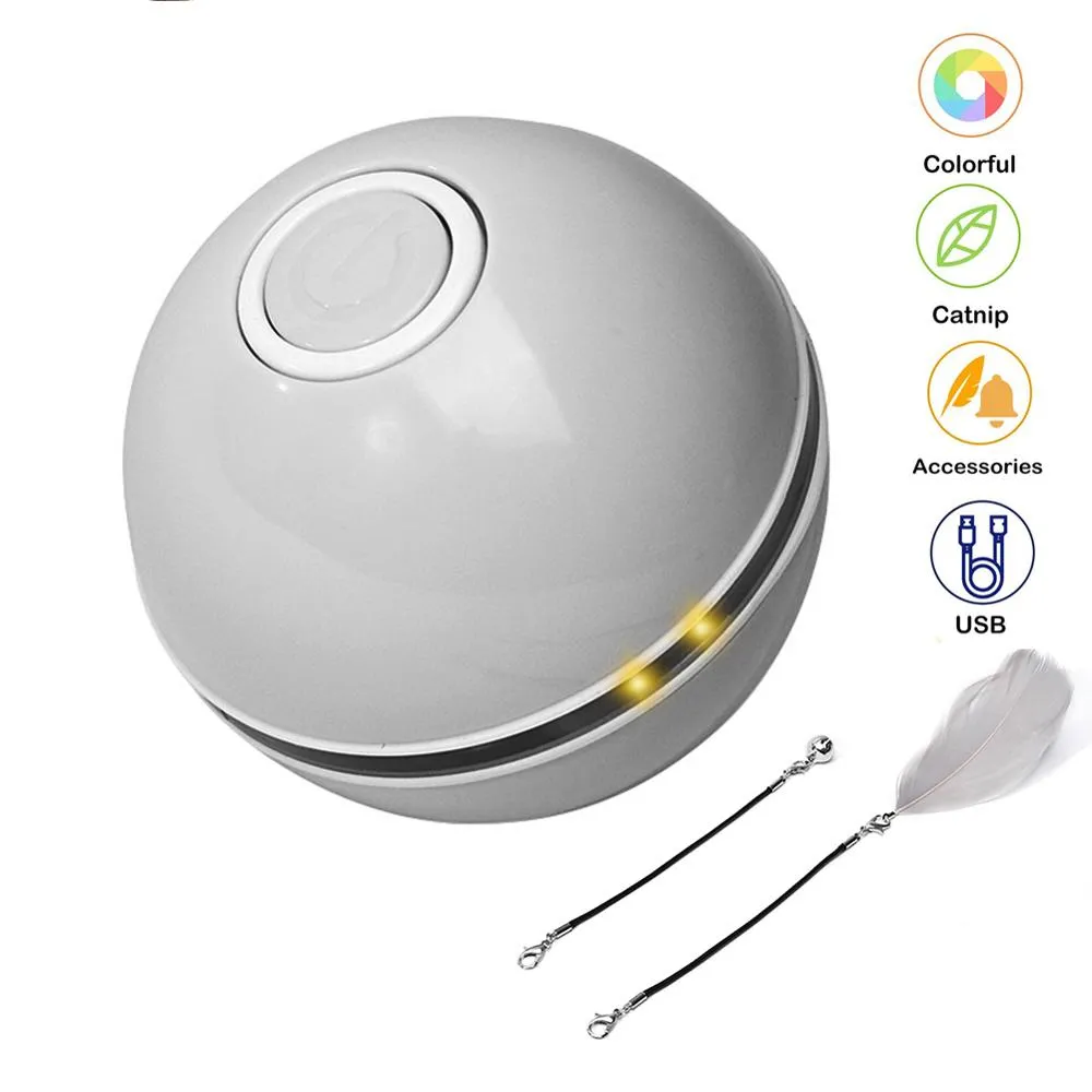 Best Remote Control Cat Dog Bounce Ball Colorful LED Self Rotating Ball