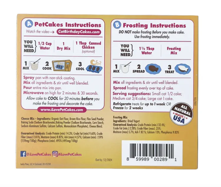 Birthday Cake Kit for Cats - Cheese Flavor