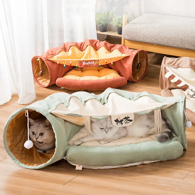 Collapsible Cat Tunnel Bed