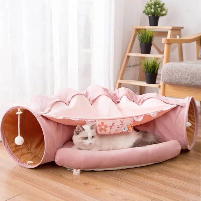 Collapsible Cat Tunnel Bed