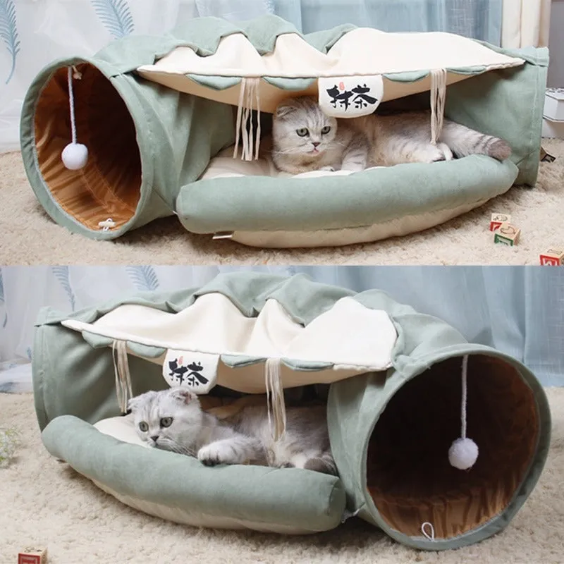 Collapsible Cat Tunnel Bed