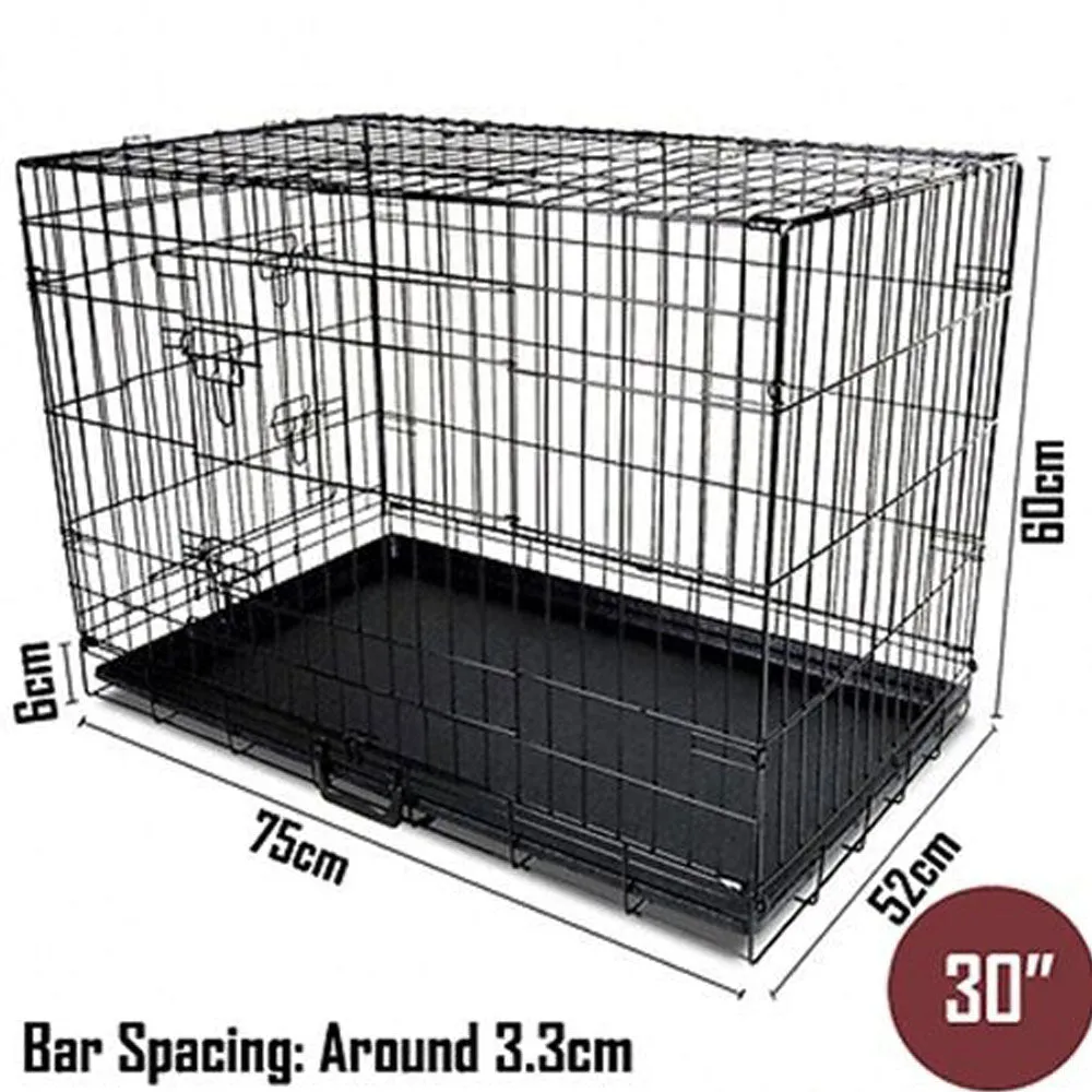 Collapsible Pet Dog Cage Wire Metal Crate Kennel Portable Puppy Cat Rabbit House