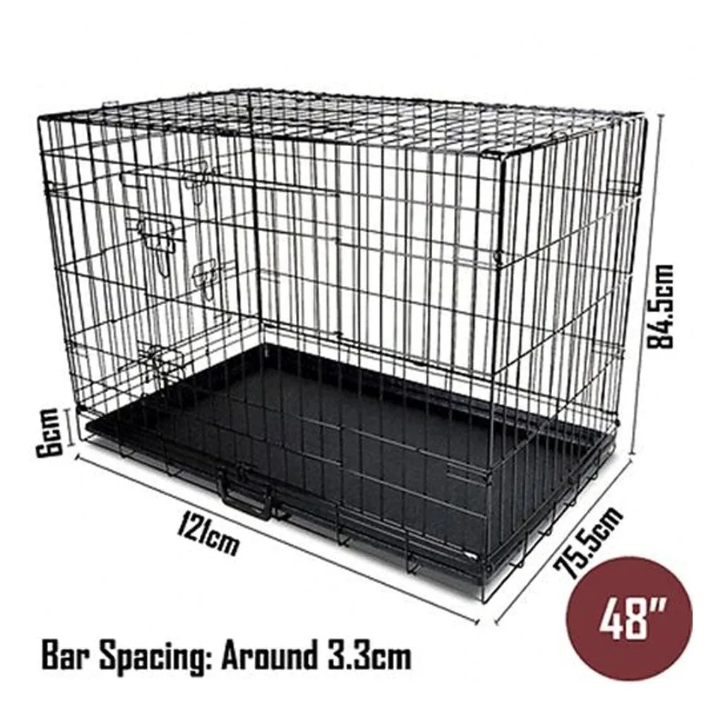 Collapsible Pet Dog Cage Wire Metal Crate Kennel Portable Puppy Cat Rabbit House