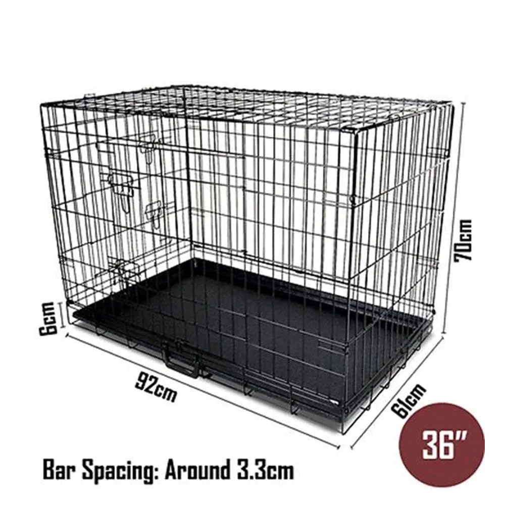 Collapsible Pet Dog Cage Wire Metal Crate Kennel Portable Puppy Cat Rabbit House