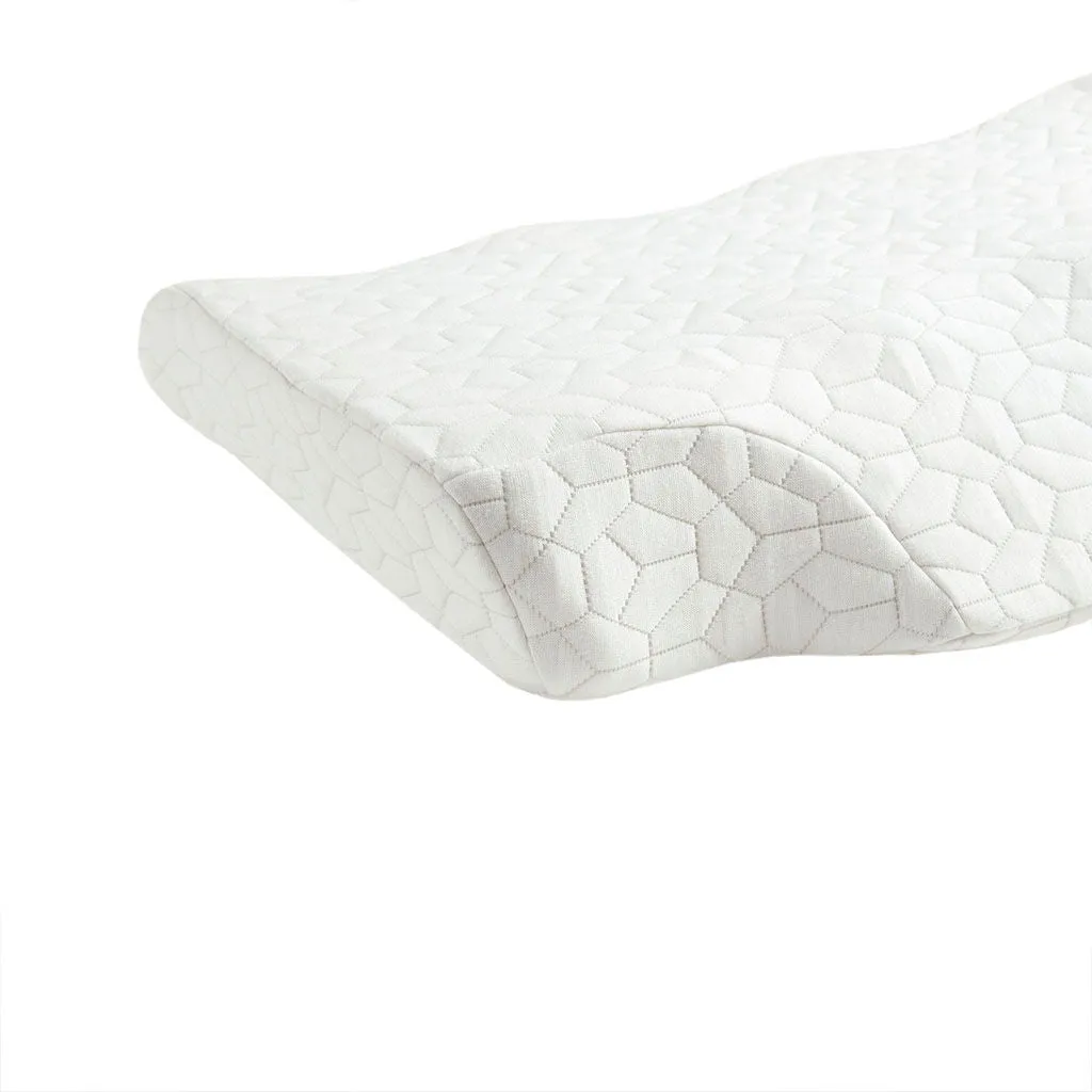 Cooling Gel Pad Contour Foam Pillow With Removable Rayon From Bamboo / Poly Cover