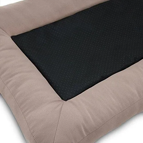 Cooling Pet Bed with Removable Self-cool Gel Mat for Dog / Cat - Taupe, Large (36 x 24 x 5)