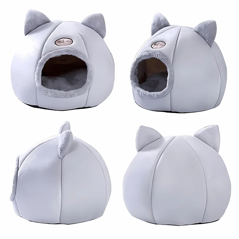 Cozy 2-In-1 Pet Home with Ears – Warm, Soft, and Adorably Stylish!