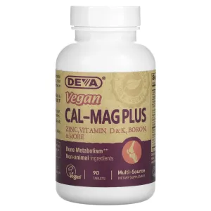 Deva Vegan, Vegan Cal-Mag Plus, 90 Tablets