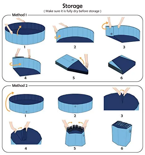 Jasonwell Foldable Dog Pet Bath Pool Collapsible Dog Pet Pool Bathing Tub Kiddie Pool for Dogs Cats & Kids (63".D x 11.8".H, Blue)