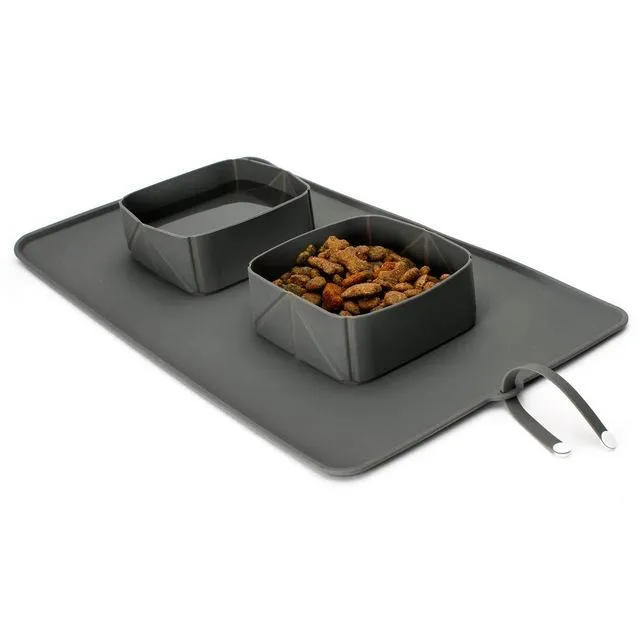Portable Travel Rollup Pet Feeder