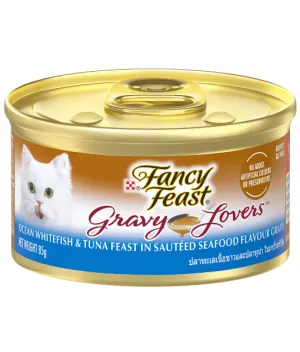 Purina - Fancy Feast Gravy Lovers Ocean Whitefish & Tuna Feast In Sauteed Seafood Flavour Gravy Gourmet Cat Food 85g