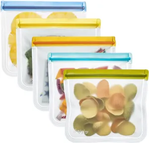 (re)zip - Lay Flat Reusable Lunch Bag Set of 5