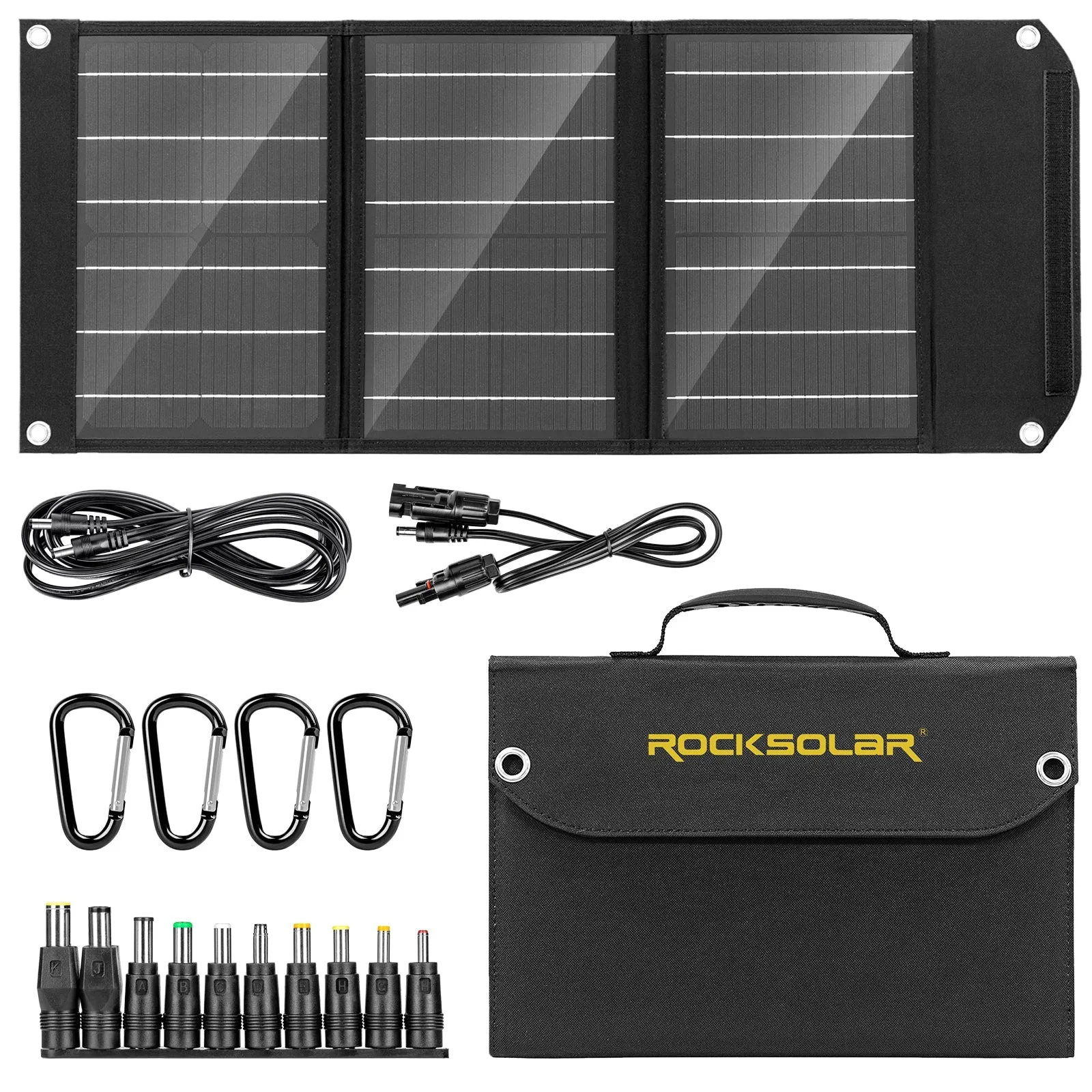 ROCKSOLAR Adventurer 100W 133.2Wh Portable Solar Generator Kit