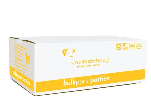 Smallbatch Frozen Raw Dog Food, Porkbatch Patties, 18-lb Box