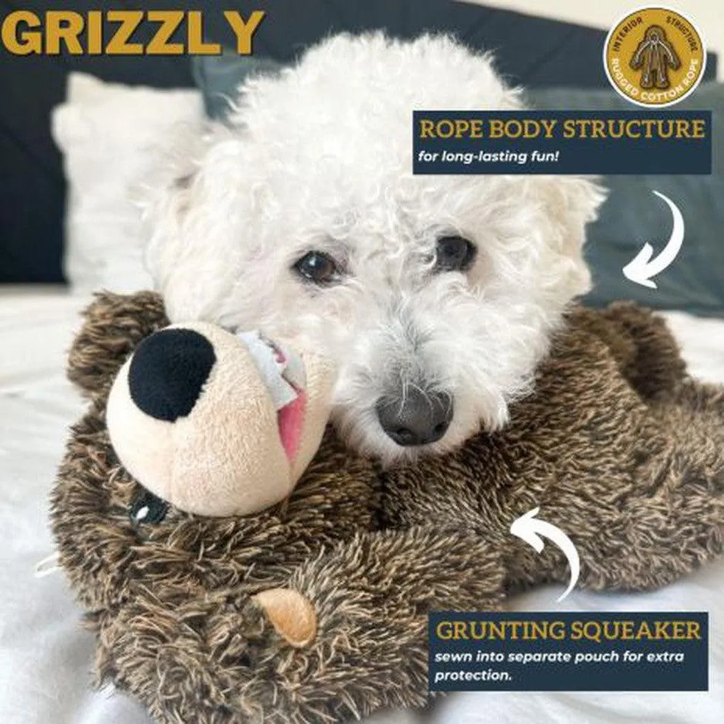 Tall Tails Rope Body Grizzly Bear 14"